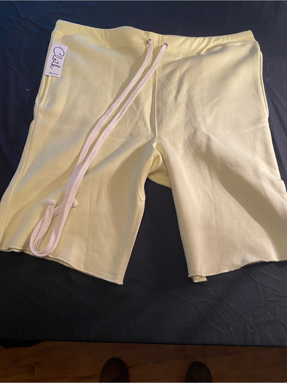 Cluby Yellow Drawstring Biker Shorts